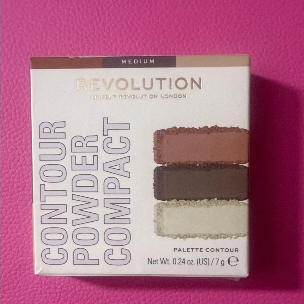 Revolution Contour Powder Compact - Medium Brown and Cream